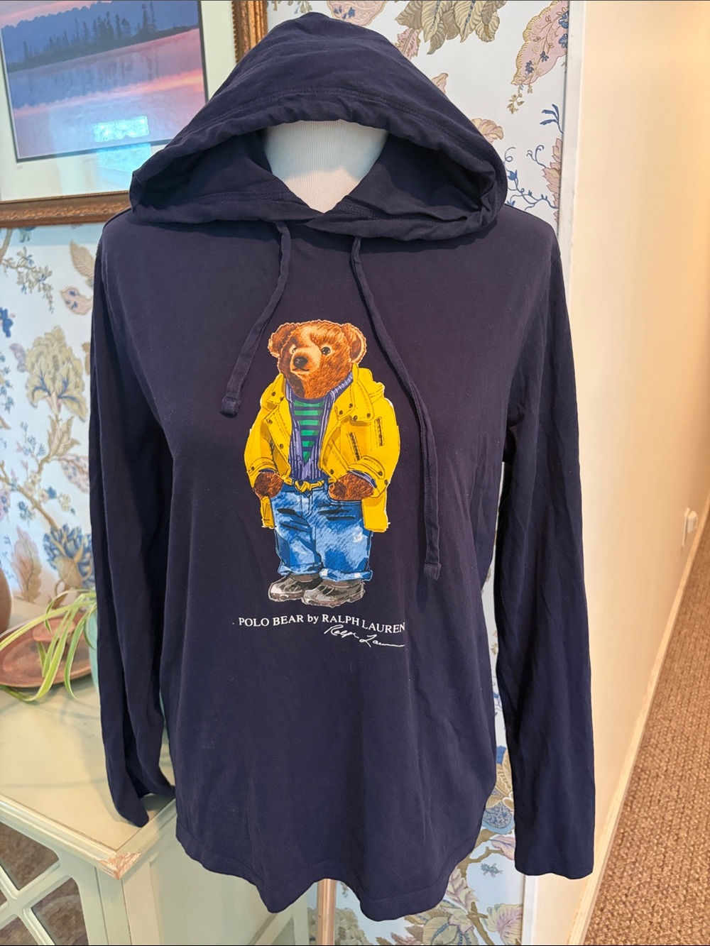 Polo Bear Jersey Hooded T Shirt Polo Ralph Lauren